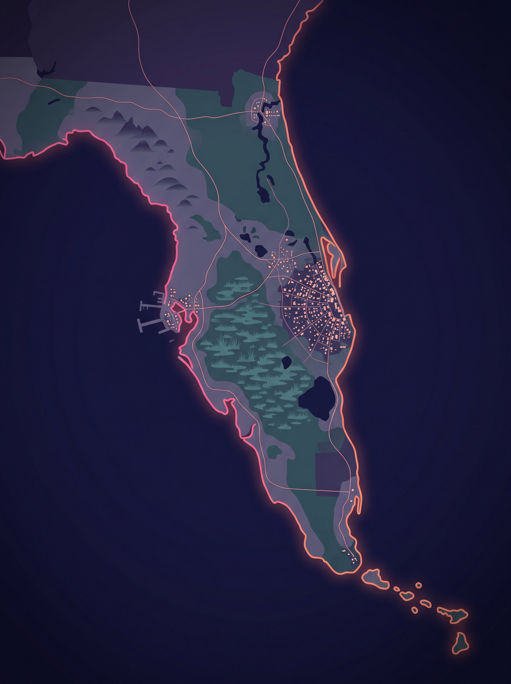 Fan-made map of Leonida in GTA 6 with Mount Kalaga in the northern highlands